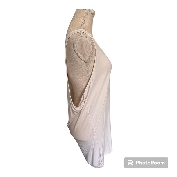 Free People Oversized White Tank Top-Medium - Picture 3 of 5